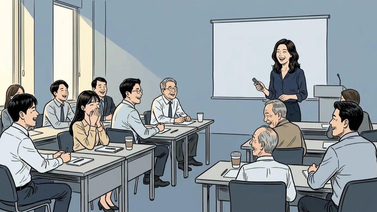 강의 유머, 써도 될까 — 기업교육에서 안전한 웃음