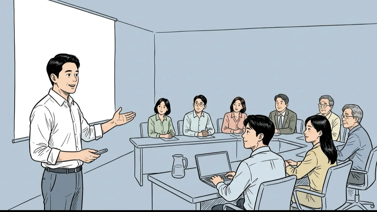 강사의 시선·손동작·동선 — 무대 매너 기본기